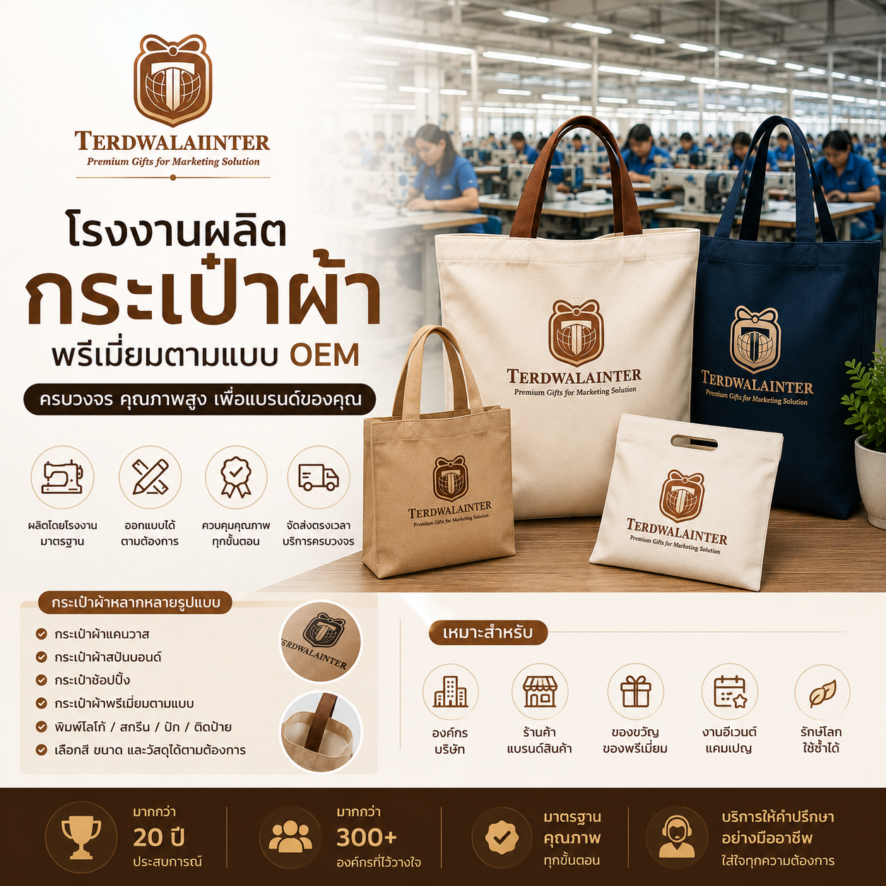ผลิตกระเป๋าผ้า